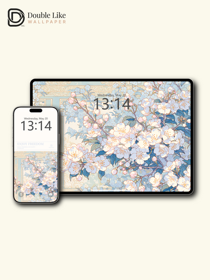 Vol.18 Aesthetic Watercolor City & Botanical Flower Art Wallpaper Pack [#WGP018]