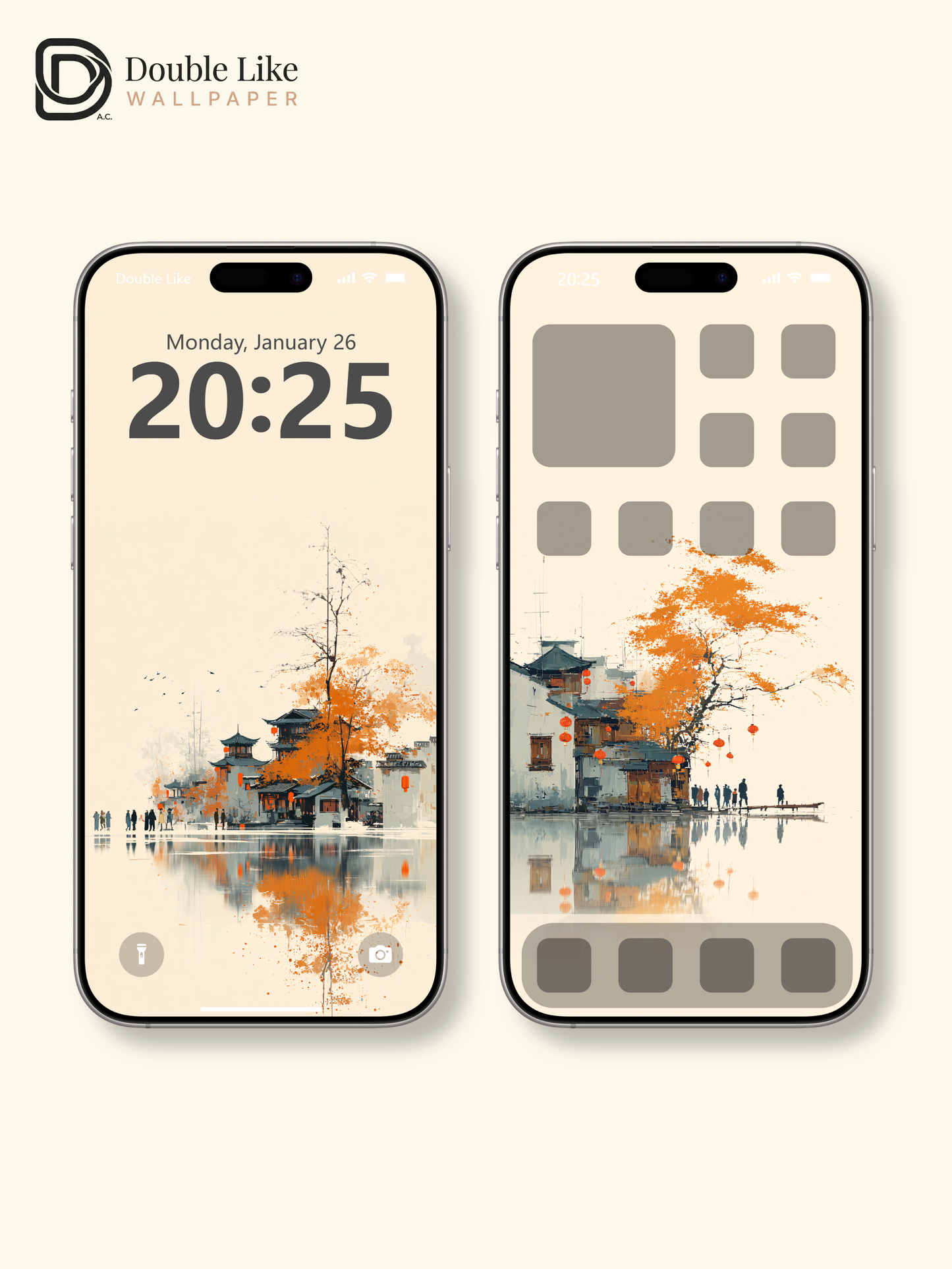 Vol.16 Aesthetic Watercolor City & Botanical Flower Art Wallpaper Pack [#WGP016]
