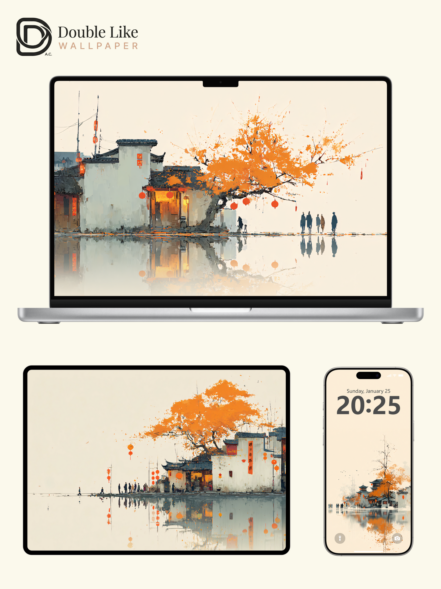 Vol.16 Aesthetic Watercolor City & Botanical Flower Art Wallpaper Pack [#WGP016]