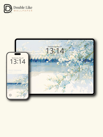 Vol.19 Aesthetic Watercolor City & Botanical Flower Art Wallpaper Pack [#WGP019]