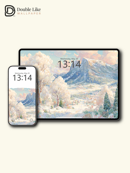 Vol.17 Aesthetic Watercolor City & Botanical Flower Art Wallpaper Pack [#WGP017]