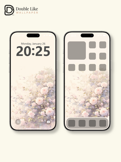 Vol.02 Aesthetic Watercolor City & Botanical Flower Art Wallpaper Pack [#WGP002]
