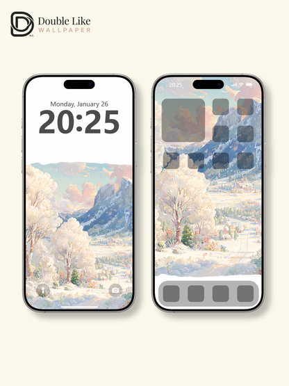 Vol.17 Aesthetic Watercolor City & Botanical Flower Art Wallpaper Pack [#WGP017]