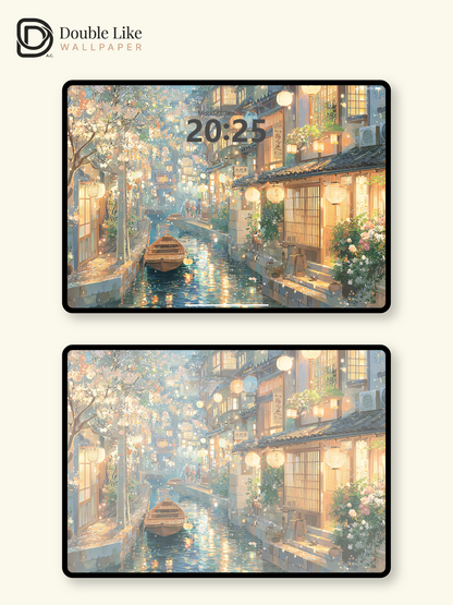 Vol.14 Aesthetic Watercolor City & Botanical Flower Art Wallpaper Pack [#WGP014]