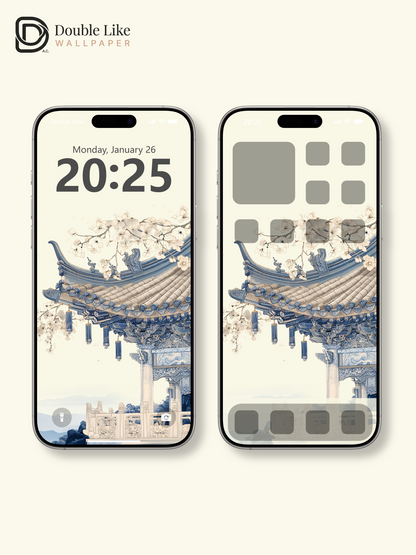 Vol.13 Aesthetic Watercolor City & Botanical Flower Art Wallpaper Pack [#WGP013]