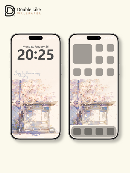 Vol.06 Aesthetic Watercolor City & Botanical Flower Art Wallpaper Pack [#WGP006]