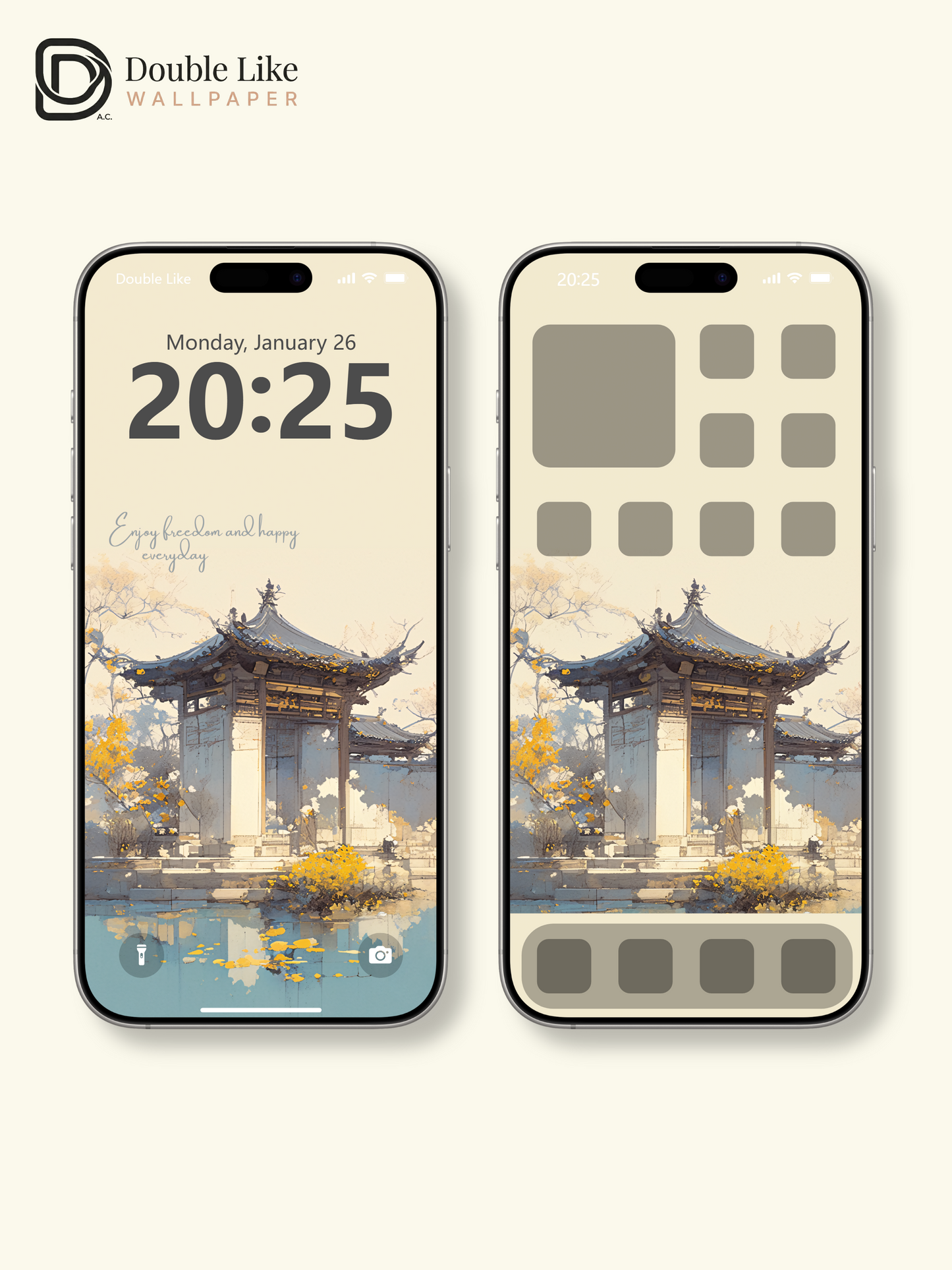 Vol.08 Aesthetic Watercolor City & Botanical Flower Art Wallpaper Pack [#WGP008]