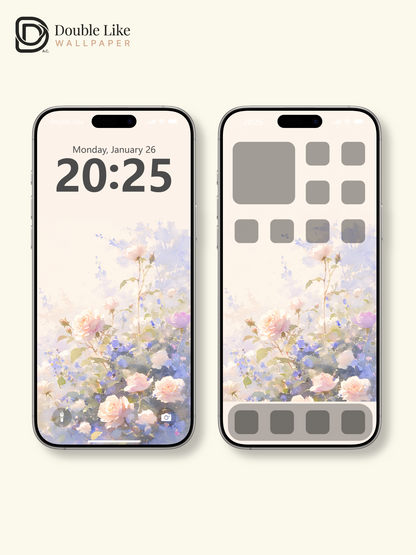 Vol.02 Aesthetic Watercolor City & Botanical Flower Art Wallpaper Pack [#WGP002]