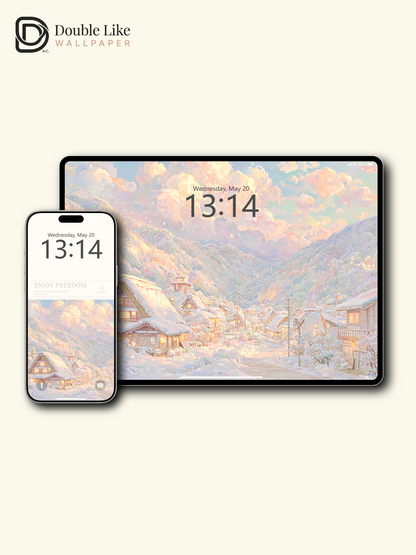 Vol.19 Aesthetic Watercolor City & Botanical Flower Art Wallpaper Pack [#WGP019]