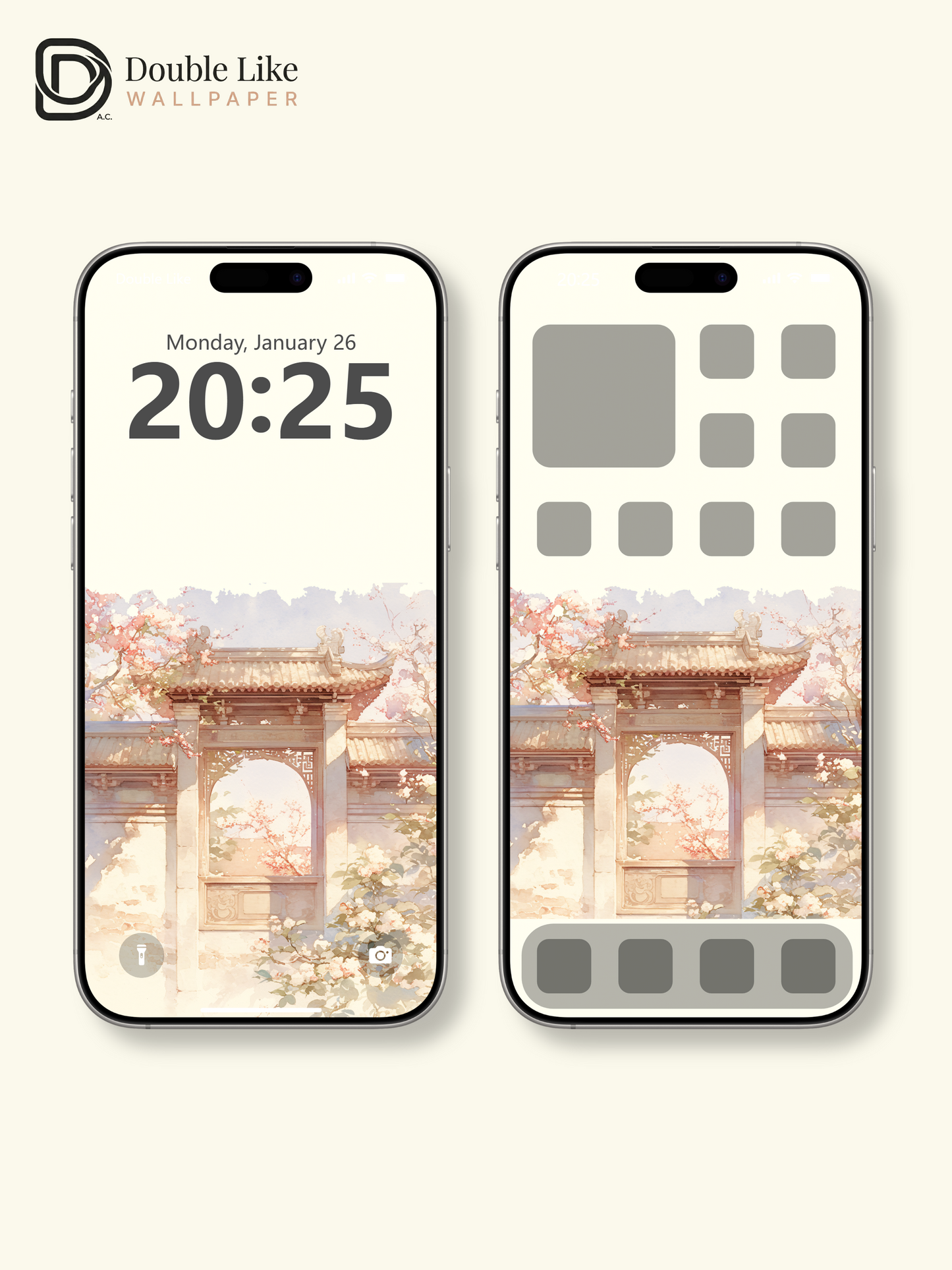 Vol.03 Aesthetic Watercolor City & Botanical Flower Art Wallpaper Pack [#WGP003]