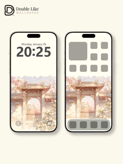 Vol.03 Aesthetic Watercolor City & Botanical Flower Art Wallpaper Pack [#WGP003]