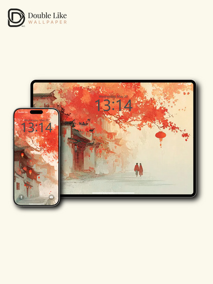 Vol.14 Aesthetic Watercolor City & Botanical Flower Art Wallpaper Pack [#WGP014]