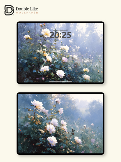 Vol.15 Aesthetic Watercolor City & Botanical Flower Art Wallpaper Pack [#WGP015]