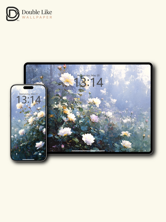 Vol.15 Aesthetic Watercolor City & Botanical Flower Art Wallpaper Pack [#WGP015]