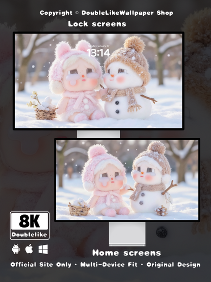冬に雪だるまを作る [#C094]