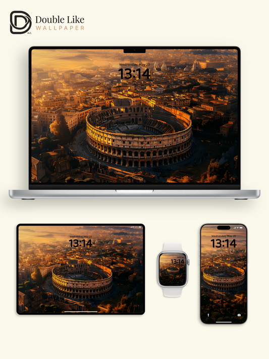 Rome Colosseum Golden Hour Cinematic Landscape Aesthetic Wallpaper Pack [#ZMY010]
