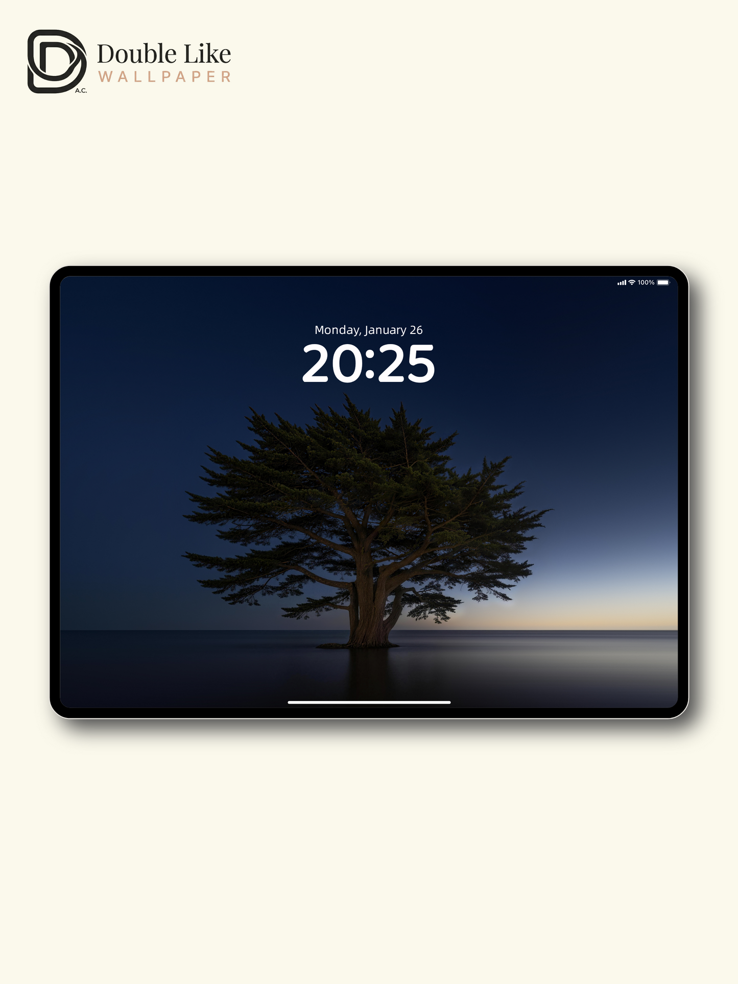 The Lone Tree at Dusk" Atmospheric Blue Hour Wallpaper Set  [#LFHL30516]
