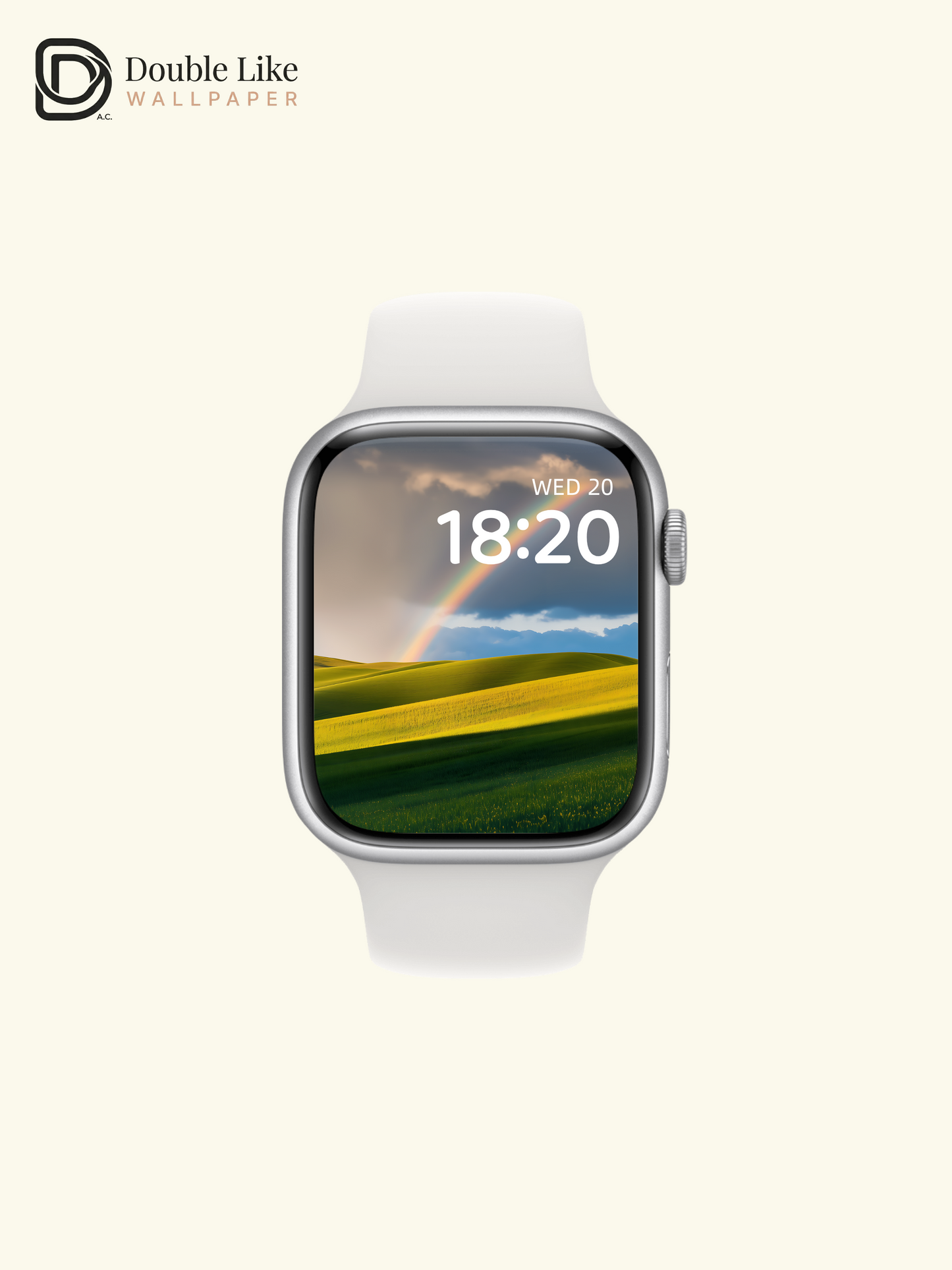 Rainbow over Yellow Flower Fields Landscape Wallpaper Pack [#ZJY482]