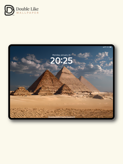 Aesthetic Ancient Pyramids Desert Adventure Digital Art Wallpaper Pack [#LFHL1023]