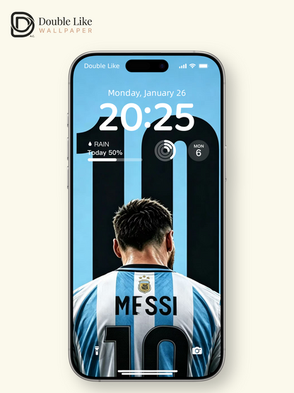 Messi Number 10 Back View Minimal Motivational Full Wallpaper Pack [#HWWc007]