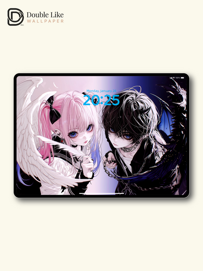 Dark Fantasy Angel & Demon Couple Wallpaper Pack [#HW1524]