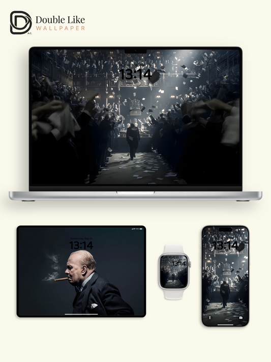 Darkest Hour Winston Churchill Movie Aesthetic Minimalist Wallpaper Pack [#ZMY526]