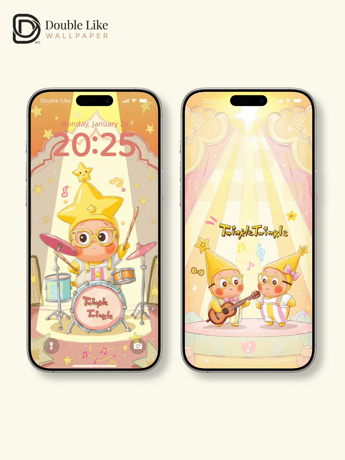 Twinkle Twinkle · Star Stage Performance Wallpaper Set” (Lock Screen + Home Screen + Tablet) [#JJ137]