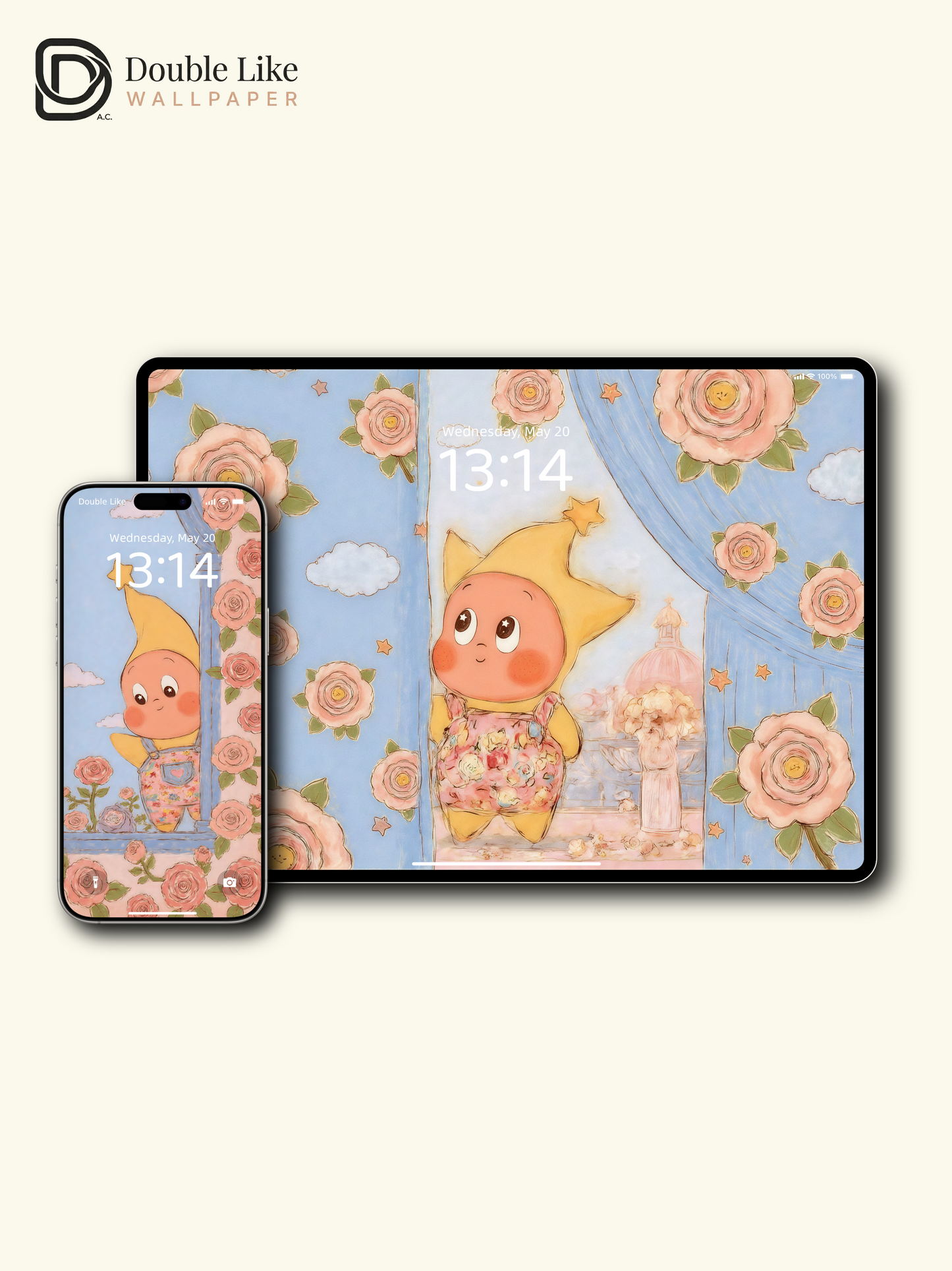 Starlight Buddy  Garden Window Story| Dreamy Romantic Wallpaper Pack [#JJ200]
