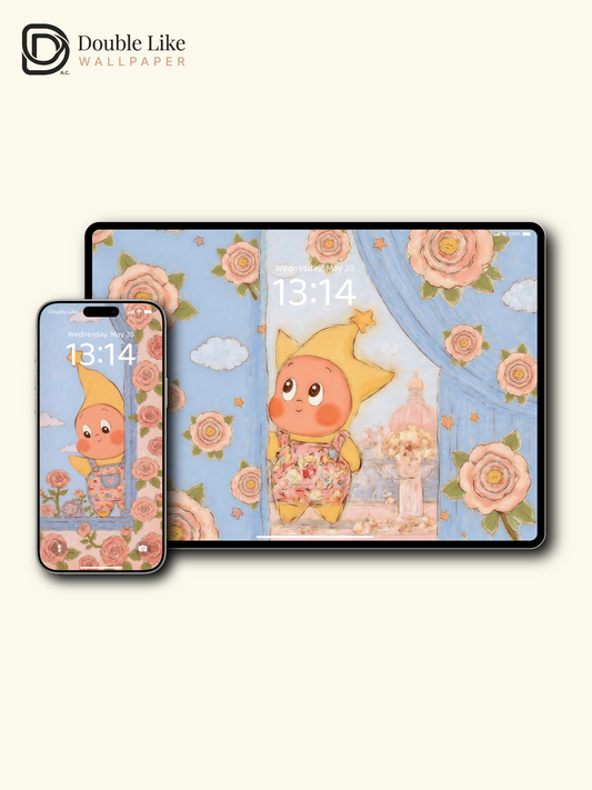 Starlight Buddy  Garden Window Story| Dreamy Romantic Wallpaper Pack [#JJ200]