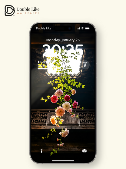 Chinesestyle Courtyard Floral Aesthetic Cinematic Light Wallpaper Pack [#ZMY480]