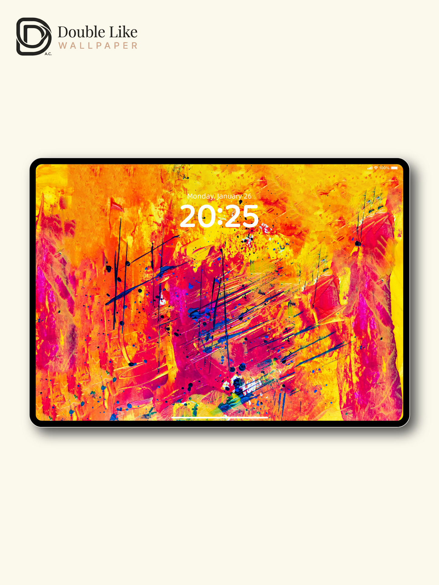 Abstract Acrylic Splatter Neon Yellow and Magenta Vibrant Wallpaper Pack [#ZMY493]
