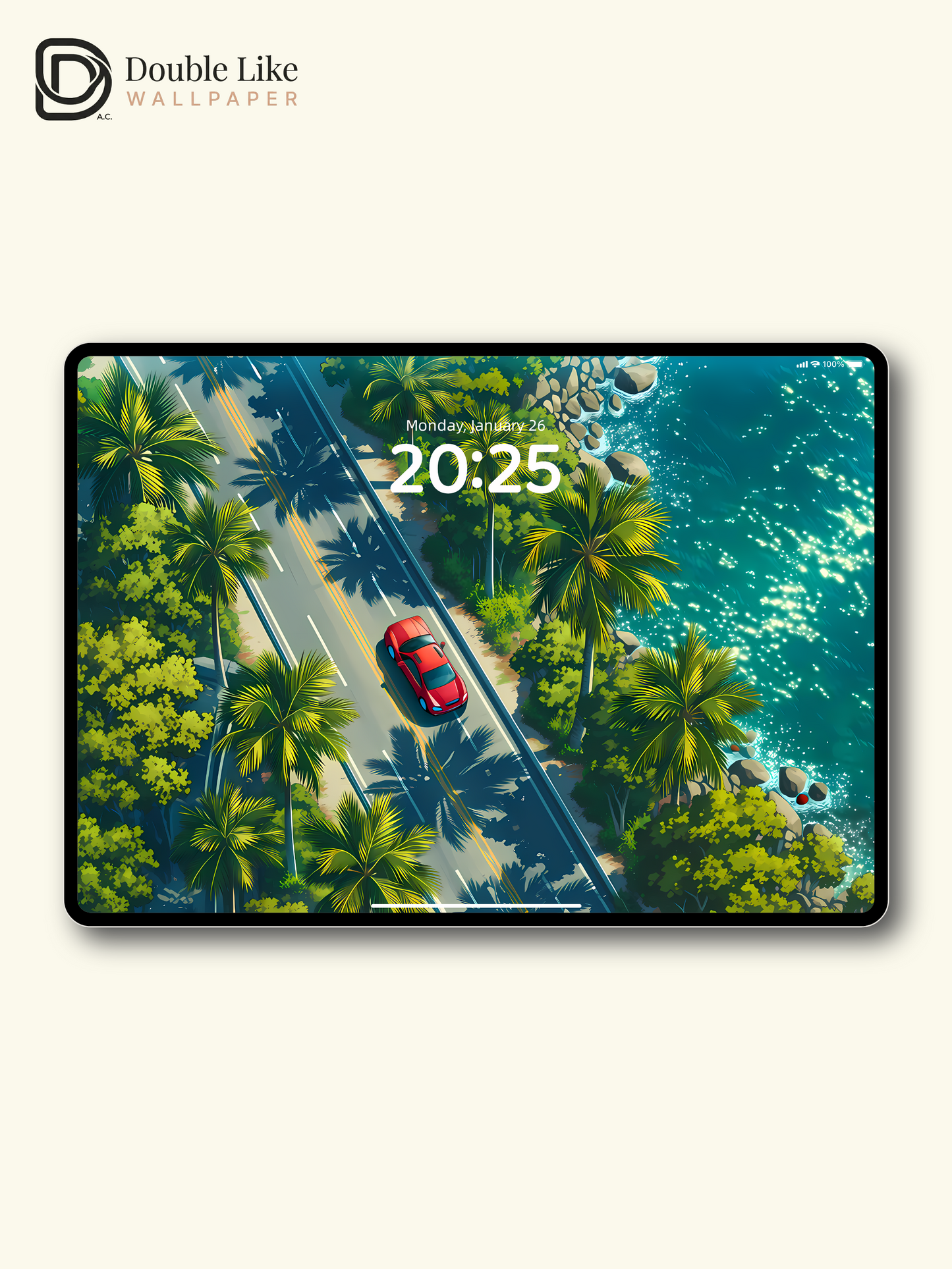 Aesthetic Coastal Drive Summer Road Trip Digital Art Wallpaper Pack [#LFHL1021]
