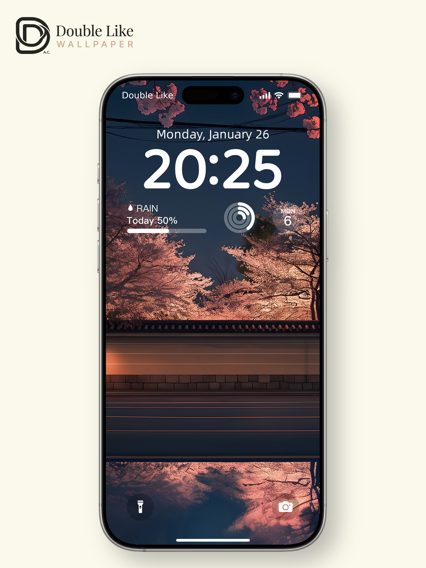 Night Cherry Blossoms Traditional Street Digital Art Wallpaper Pack [#ZJYX0675]