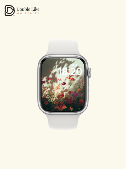 Ambient Floral Shadows White Wall Minimalist Lock Screen Wallpaper Pack [#ZJYX0797]