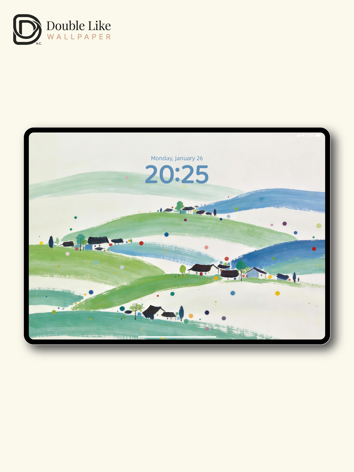 Green Hills Jiangnan Healing Minimalist Landscape Wallpaper Pack [#LFHL30422]