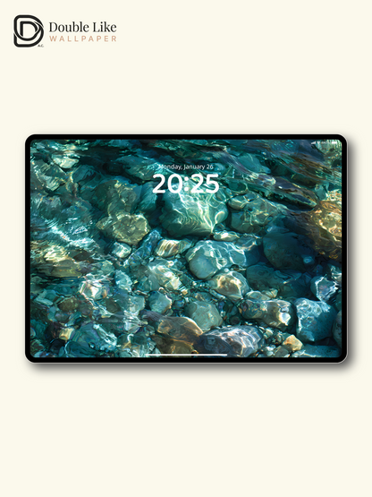 Aesthetic Clear Water Streams Sunlight Shimmer Digital Art Wallpaper Pack [#LFHL1025]