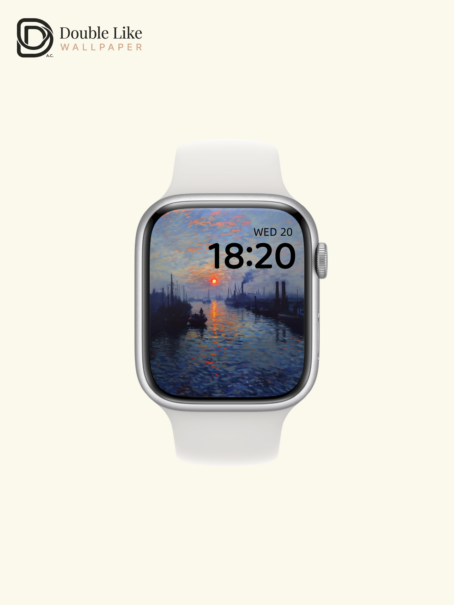 Product Name: Lonely Port Sunset Monet Style Full Set Landscape Wallpapers [#ZMY500]