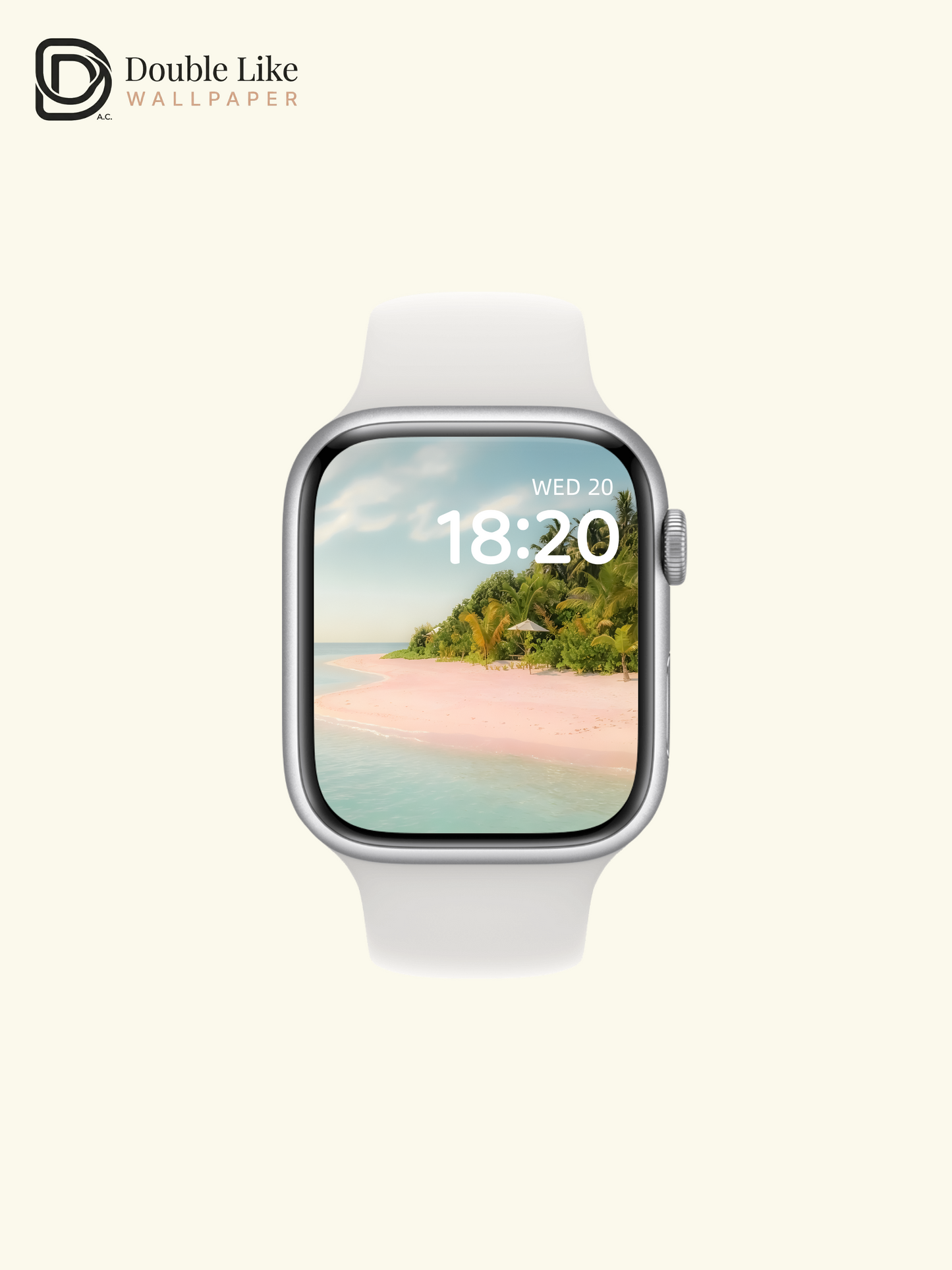 Healing Pink Sand Tropical Island Landscape Wallpaper Pack, Compatible with iPhone & Android Lock Screen, Tablet, PC & Smart Watch HD Wallpapers [#ZMY519]