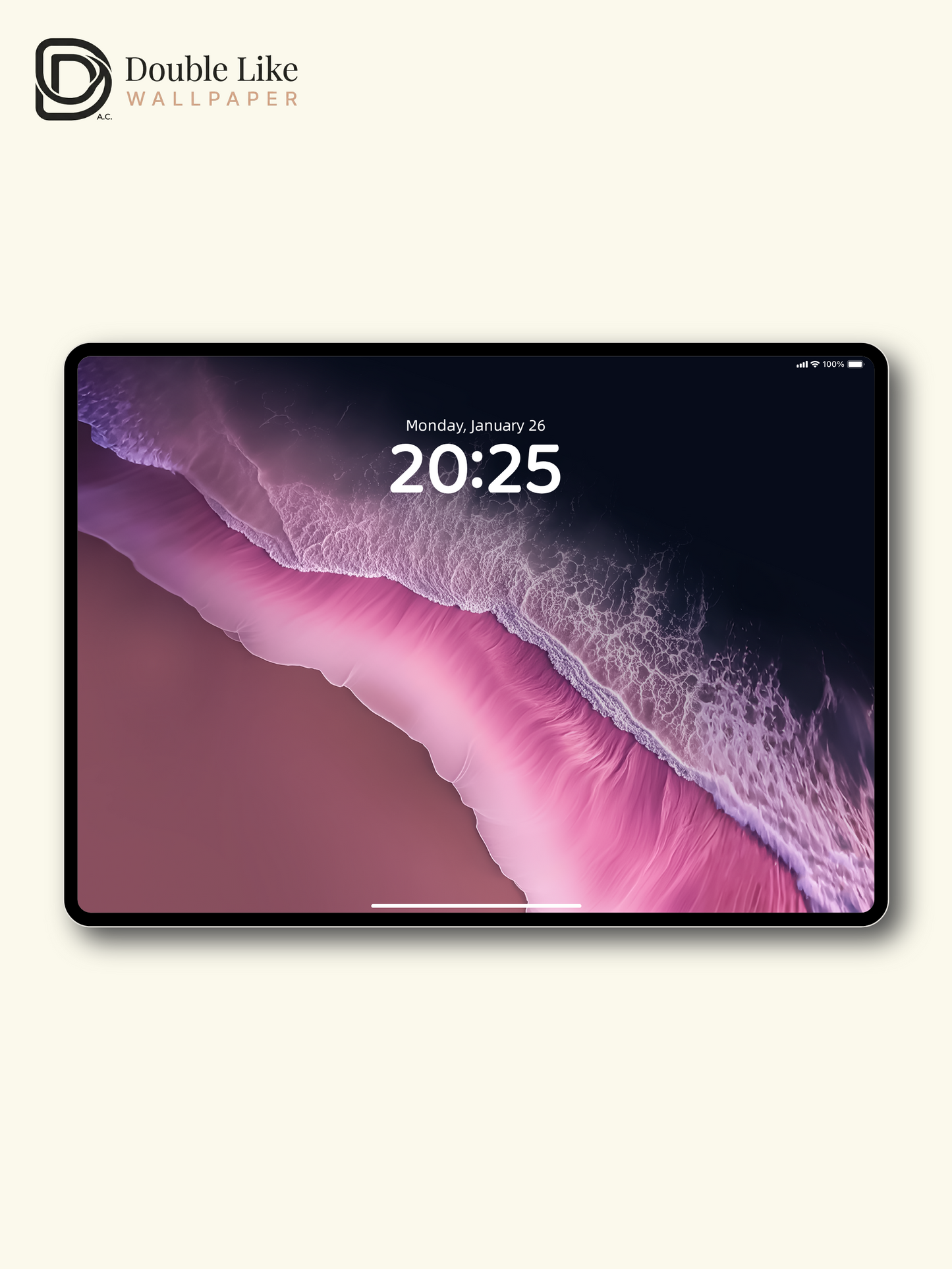 Pink Dreamy Ocean Waves Minimalist Aesthetic Landscape Wallpaper Pack [#ZMY534]