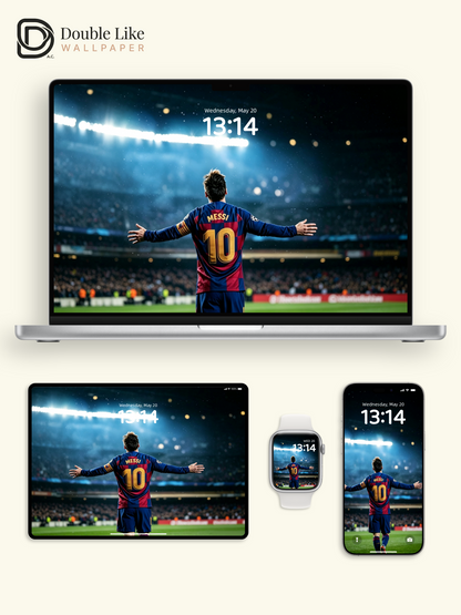 Messi stadium‑back inspirational live wallpaper pack for phone,PC & tablet [#HWWc009]