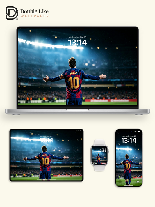 Messi stadium‑back inspirational live wallpaper pack for phone,PC & tablet [#HWWc009]