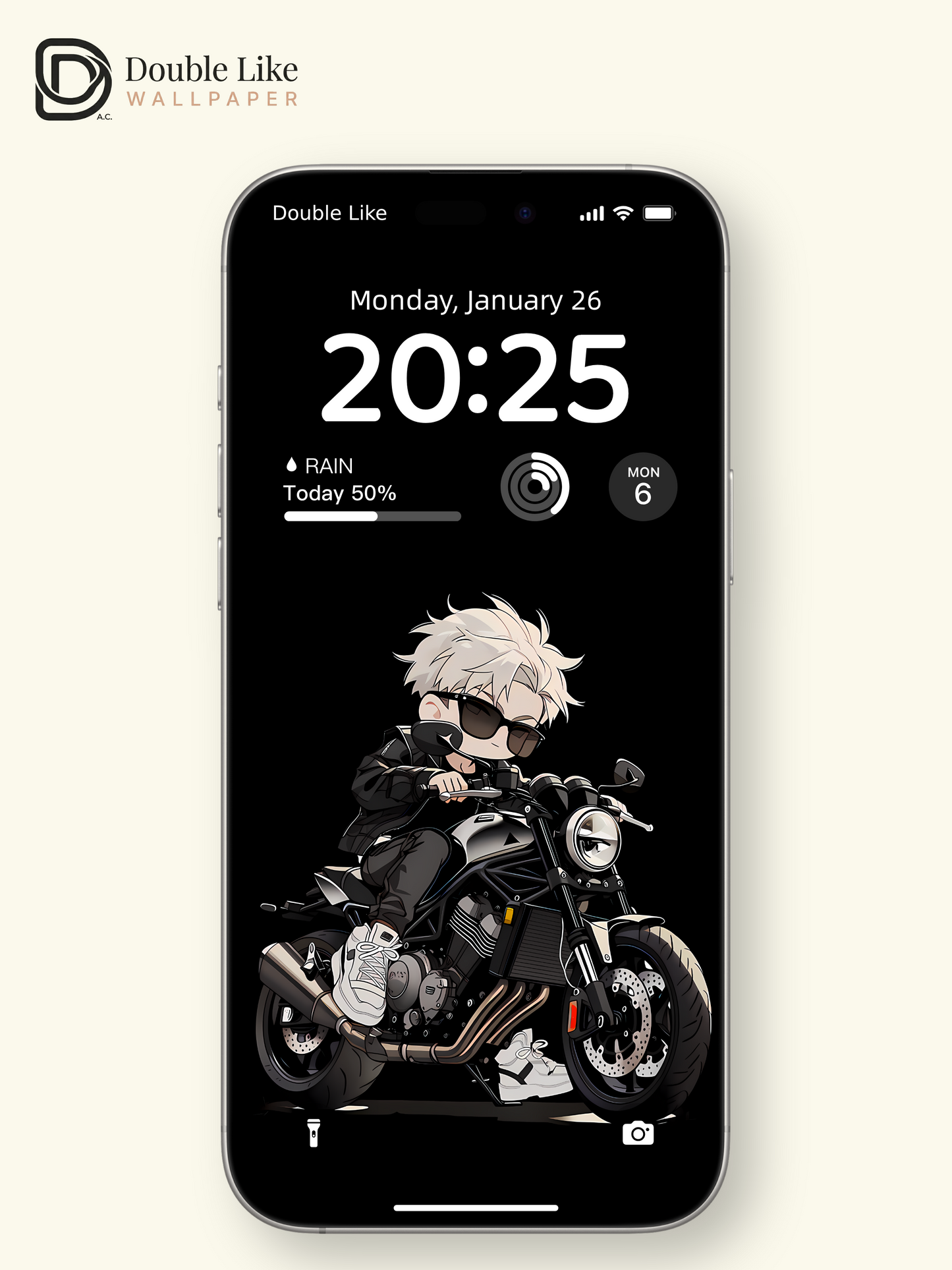 Dark Chibi White Hair Biker Boy Art Wallpaper Pack For Phones, Tablets & Desktops [#LFHL1047]