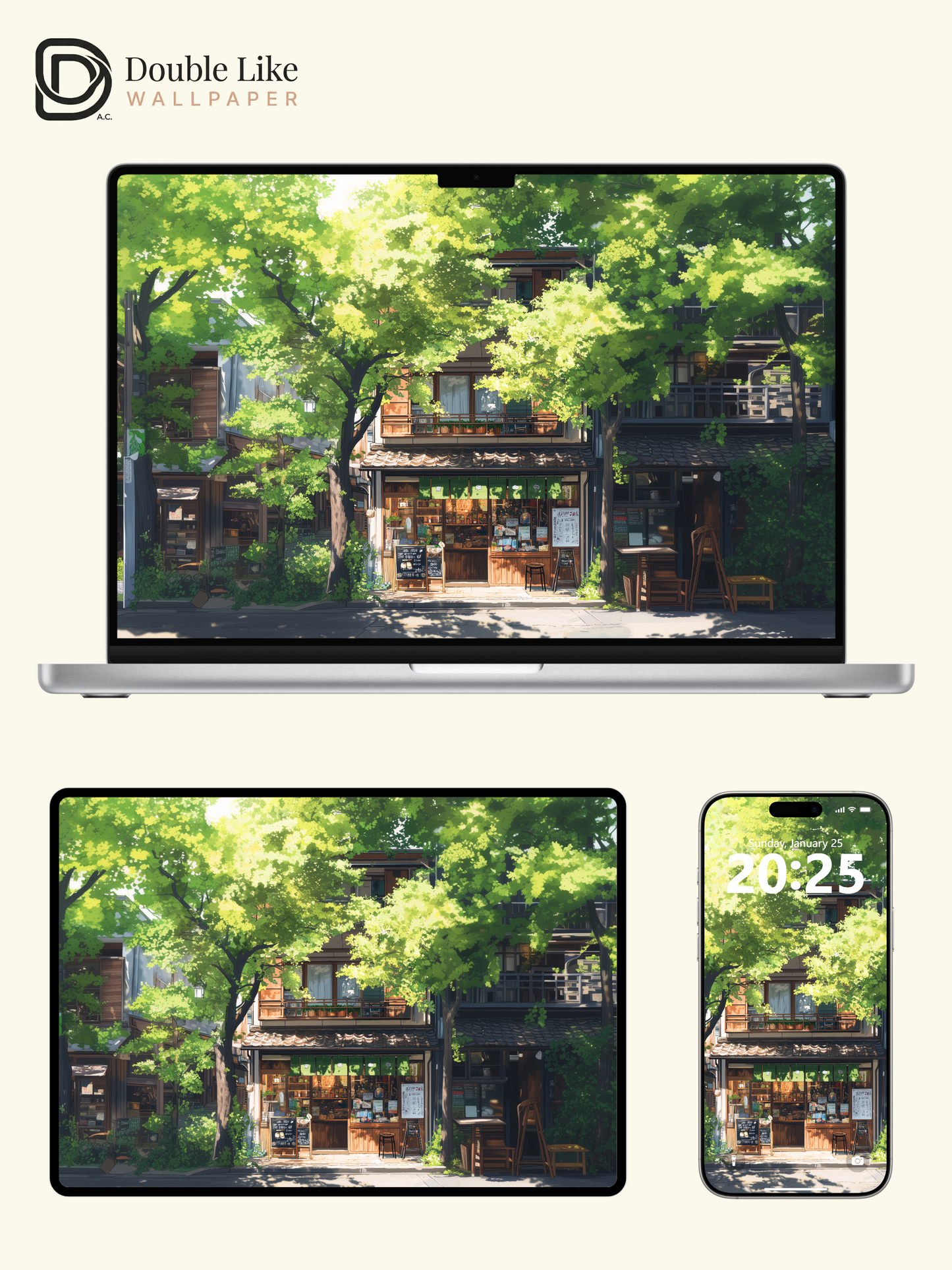 Sunlit Japanese Street Store Healing Anime Aesthetic Wallpaper Pack [#WGF005]