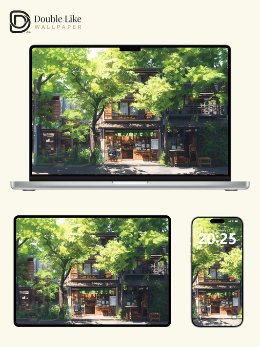 Sunlit Japanese Street Store Healing Anime Aesthetic Wallpaper Pack [#WGF005]