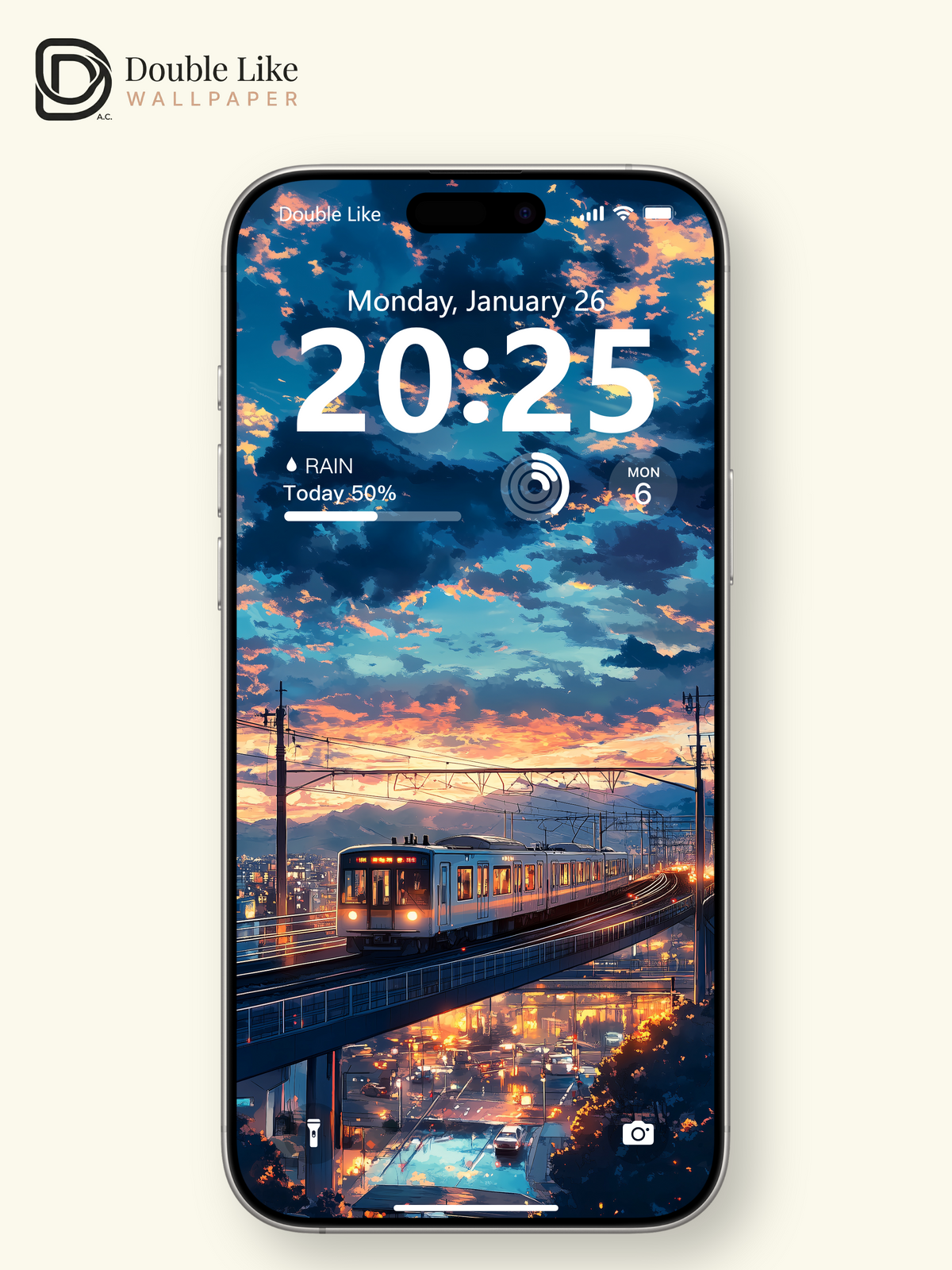 Anime Sunset Train Cityscape Aesthetic Wallpaper Pack [#WGF107]