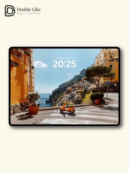 Positano Amalfi Coast Scooter Summer Aesthetic Wallpaper Pack [#JJ1365]
