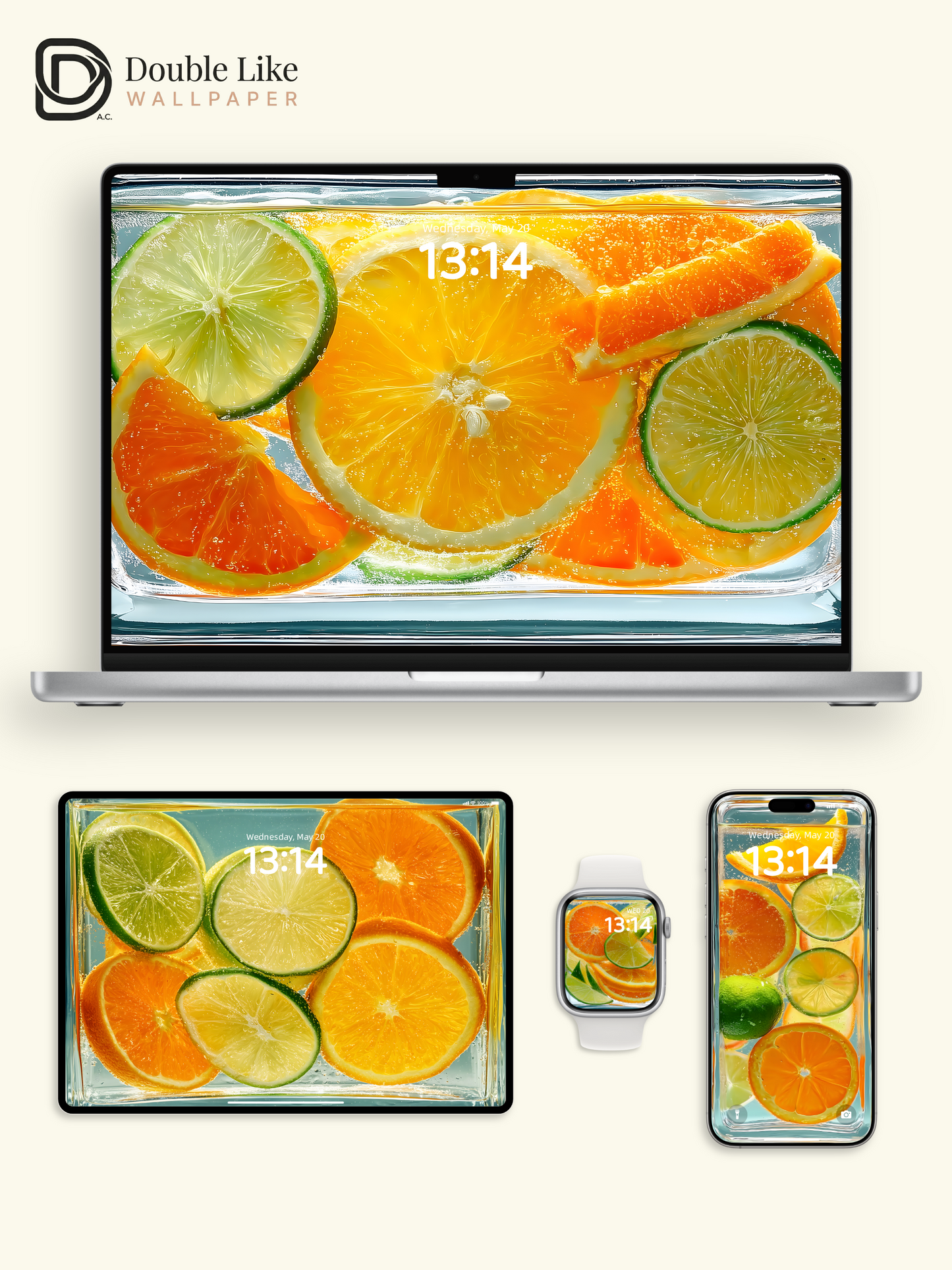 Fresh Summer Citrus Water Cheerful Photography Wallpaper Pack [#ZJYX0516]
