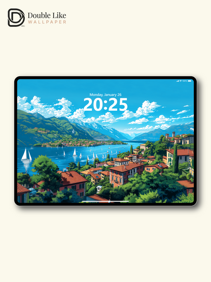 Coastal Town Sailboats Anime Inspired Aesthetic Wallpaper Pack [#WGF041]