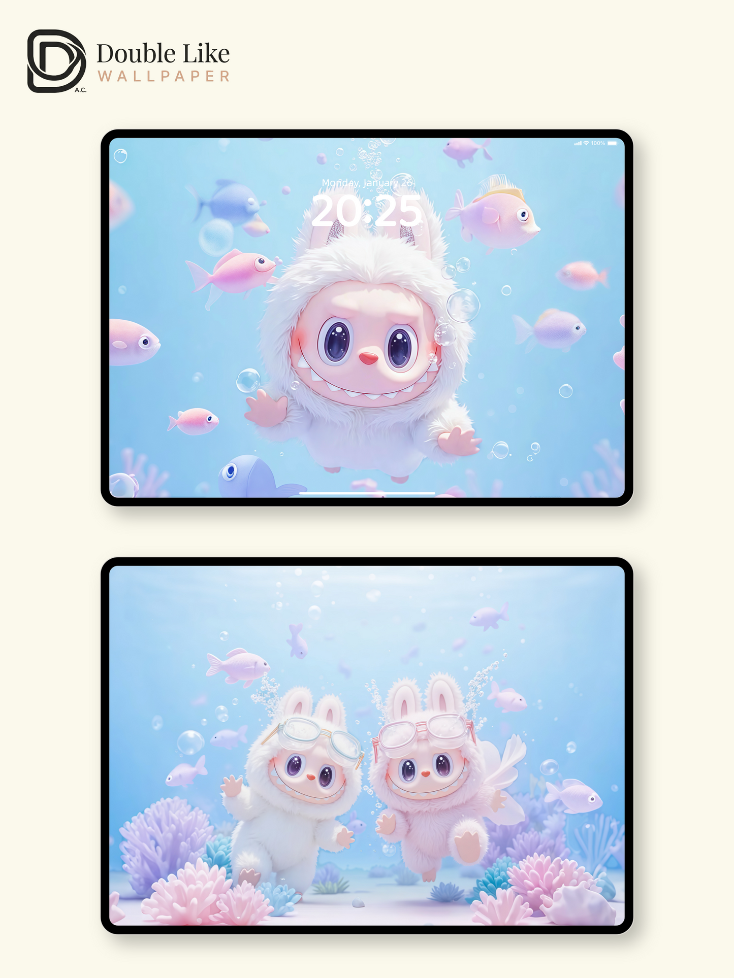 Underwater Fluffy Bubble Healing Live Wallpaper Pack [#JJ108]