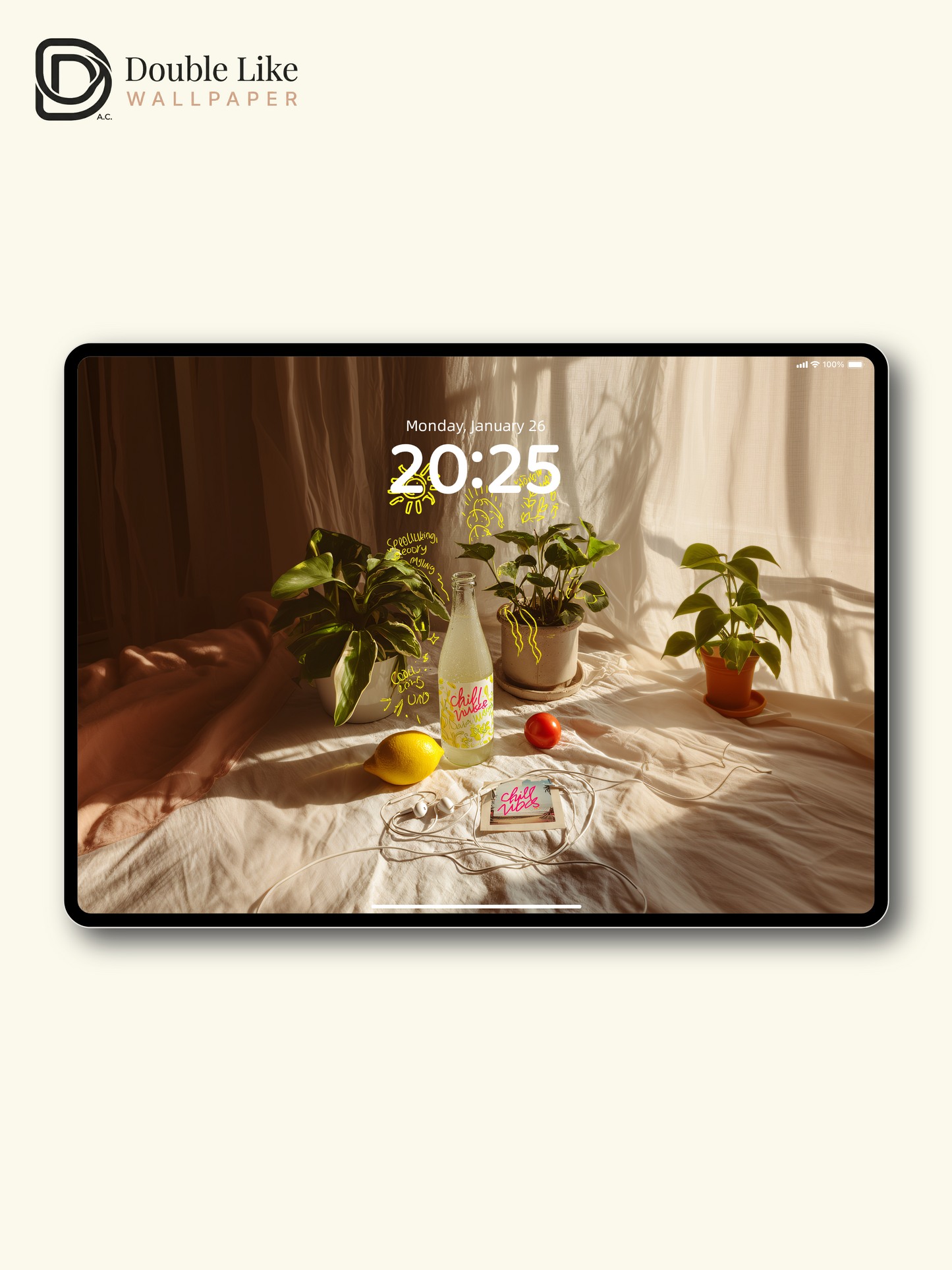 Sunlit Summer Drinks & Green Plants Aesthetic Wallpaper Pack [#JJ1389]
